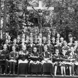 Groupe d&rsquo;&eacute;l&egrave;ves du cours commercial au Coll&egrave;ge de Sainte-Anne-de-la-Pocati&egrave;re, &Eacute;l&eacute;ments A,1928