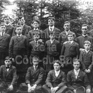 Groupe d&rsquo;&eacute;l&egrave;ves acadiens au Coll&egrave;ge de Sainte-Anne-de-la-Pocati&egrave;re