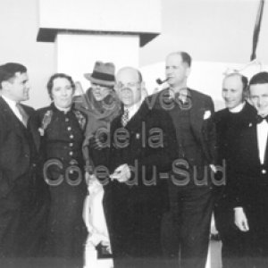 L&rsquo;abb&eacute; Maurice Proulx et d&rsquo;autres personnes sur un bateau lors d&rsquo;un voyage en Italie