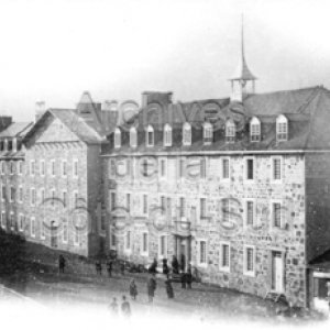 Le Coll&egrave;ge de Sainte-Anne &agrave; La Pocati&egrave;re tel qu&rsquo;on pouvait le voir entre 1842 et 1856