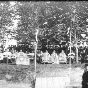 B&eacute;n&eacute;diction de la pierre angulaire du Coll&egrave;ge de Sainte-Anne &agrave; La Pocati&egrave;re