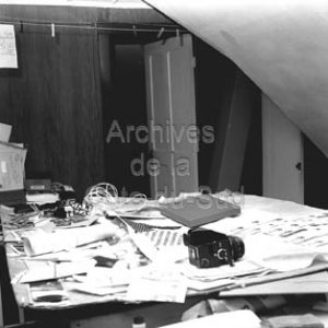 Salle de travail du photographe Raymond Boutet dans sa maison