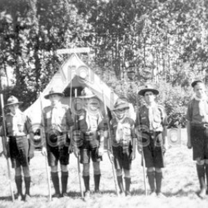 Patrouille des Cerfs au camp scout de la 1&egrave;re troupe Sainte-Anne &agrave; Sainte-H&eacute;l&egrave;ne