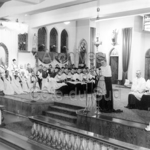 Sacre de Mgr Jean-Marie Fortier dans la crypte de la future cath&eacute;drale de Sainte-Anne-de-la-Pocati&egrave;re