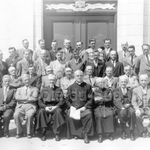 Retraite ferm&eacute;e des hommes et jeunes gens de la r&eacute;gion au Coll&egrave;ge de Sainte-Anne &agrave; La Pocati&egrave;re