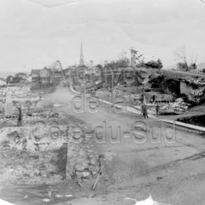 Village de Kamouraska apr&egrave;s l&rsquo;incendie du 24 septembre 1922