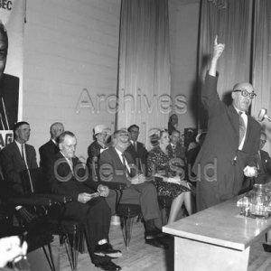 Assembl&eacute;e politique &agrave; Saint-Pascal avec Georges-&Eacute;mile Lapalme
