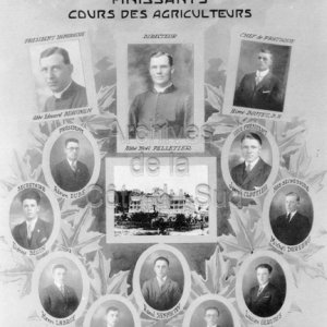 Mosa&iuml;que des finissants du cours des agriculteurs de l&rsquo;&Eacute;cole d&rsquo;agriculture en 1926