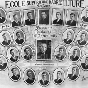 Mosa&iuml;que des finissants du cours des agriculteurs de l&rsquo;&Eacute;cole d&rsquo;agriculture 1933-1943