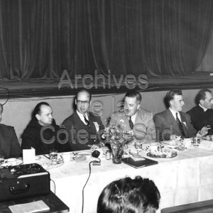 Banquet tenu lors de la remise du m&eacute;rite coop&eacute;ratif &agrave; l&rsquo;abb&eacute; Fran&ccedil;ois-Xavier Jean