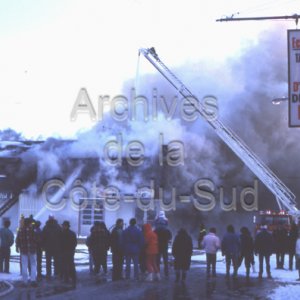 Incendie de l&rsquo;&Eacute;difice Lebel et de la maison Desjardins