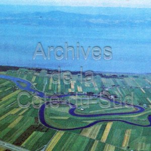 Vue a&eacute;rienne de la rivi&egrave;re Ouelle